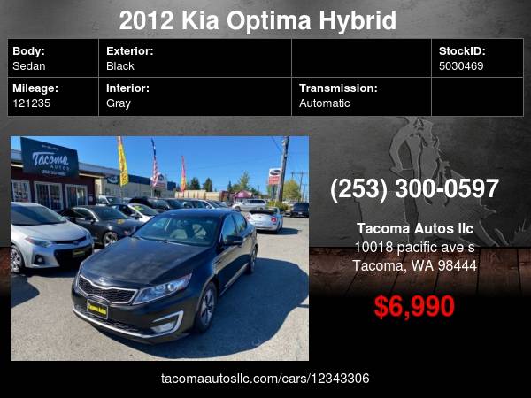2012 Kia Optima Hybrid LX 4dr Sedan - cars & trucks - by dealer -... for sale in Tacoma, WA – photo 14