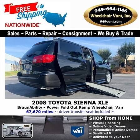 2008 Toyota Sienna XLE Wheelchair Van BraunAbility - Power Fold Out... for sale in LAGUNA HILLS, OR – photo 4