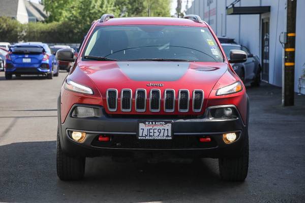 2015 Jeep Cherokee Trailhawk suv Deep Cherry Red Crystal Pearlcoat for sale in Sacramento , CA – photo 2