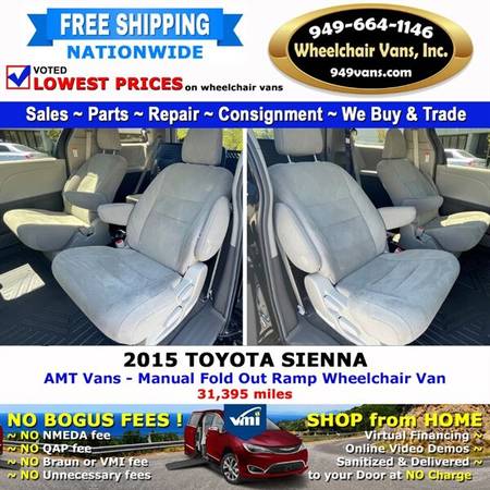 2015 Toyota Sienna L Wheelchair Van AMT Vans - Manual Fold Out Ramp for sale in Other, TX – photo 13