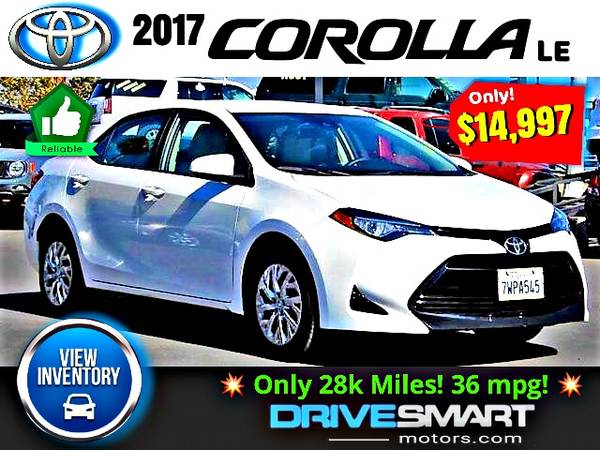 "ONLY 28K MILES" 😍 RELIABLE 2017 TOYOTA COROLLA LE! BAD CREDIT OK!!... for sale in Orange, CA