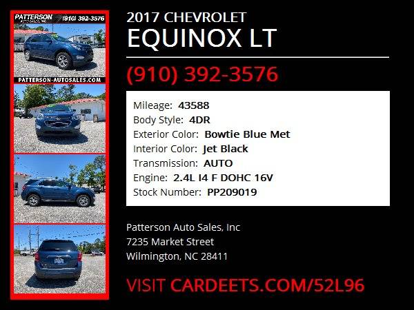 2017 CHEVROLET EQUINOX LT - - by dealer - vehicle for sale in Wilmington, NC – photo 22