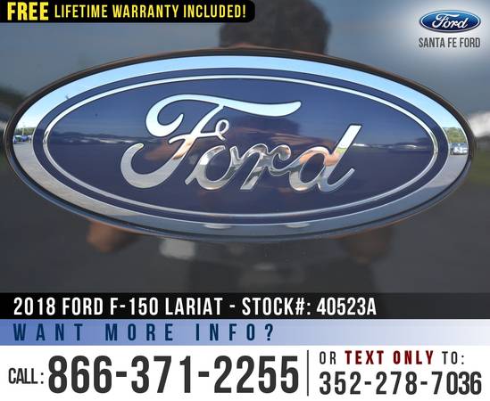 2018 Ford F150 Lariat 4WD *** Leather Seats, SYNC, Touchscreen *** -... for sale in Alachua, FL – photo 19