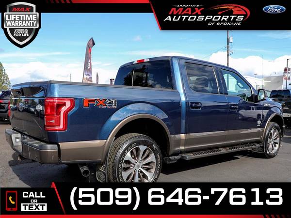 $667/mo - 2017 Ford F-150 KING RANCH ECOBOOST 4X4 - LIFETIME... for sale in Spokane, WA – photo 3