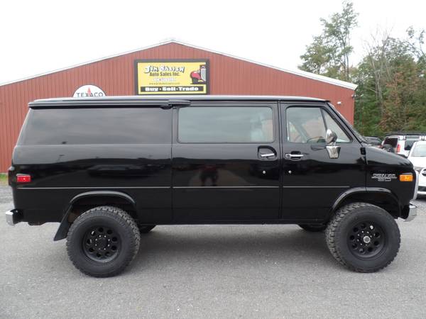 1995 *Chevrolet* *G30* *1-Ton 4x4 Cargo Van* Black - cars & trucks -... for sale in Johnstown , PA – photo 2