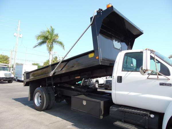 Ford F750 Flatbed 16 DUMP BODY TRUCK Dump Work flat bed DUMP TRUCK for sale in south florida, FL – photo 9