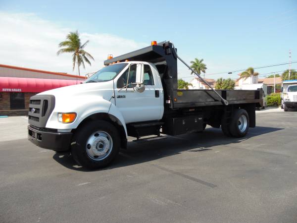 Ford F750 Flatbed 16 DUMP BODY TRUCK Dump Work flat bed DUMP TRUCK for sale in south florida, FL – photo 2