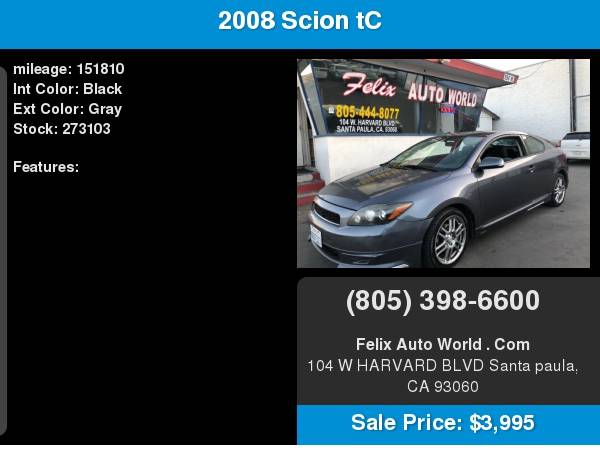 2008 Scion tC 2dr HB Auto Spec for sale in Santa Paula, CA – photo 10