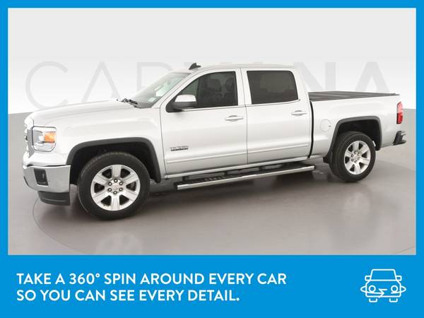 2015 GMC Sierra 1500 Crew Cab SLE Pickup 4D 5 3/4 ft pickup Silver for sale in San Marcos, TX – photo 3
