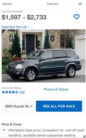 2005 Suzuki XL7 160k miles NO PROBLEMS ( rav4 crv ) - cars & trucks... for sale in Farmington, CT – photo 18