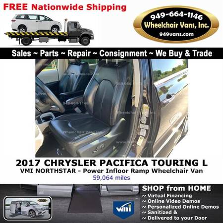 2017 Chrysler Pacifica Touring Plus Wheelchair Van VMI Northstar - -... for sale in Laguna Hills, CA – photo 11