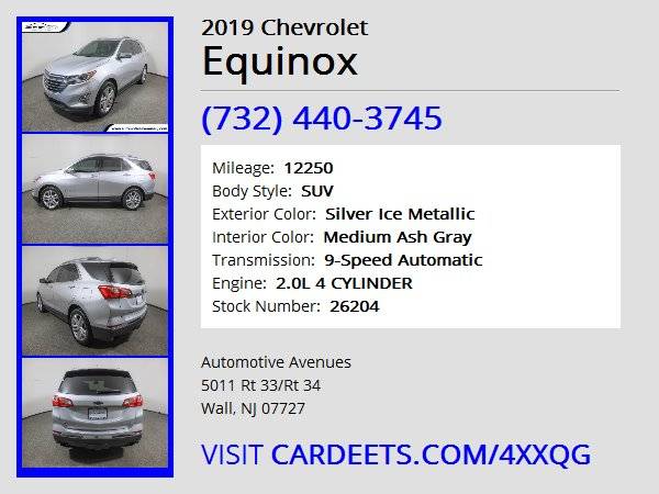 2019 Chevrolet Equinox, Silver Ice Metallic - cars & trucks - by... for sale in Wall, NJ – photo 22