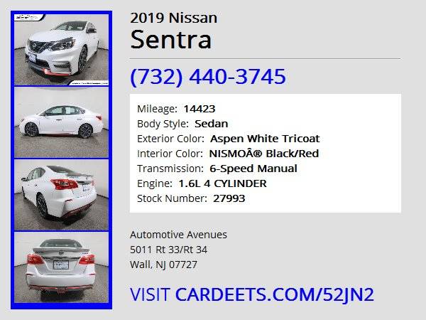 2019 Nissan Sentra, Aspen White Tricoat - - by dealer for sale in Wall, NJ – photo 22