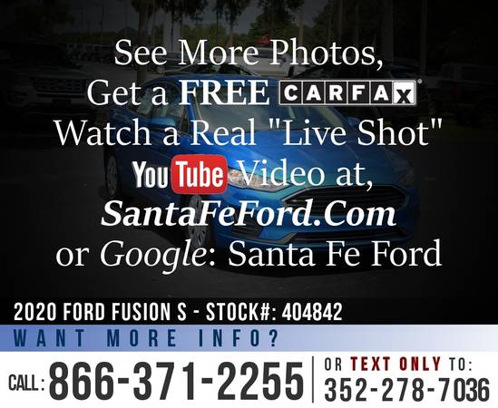 2020 FORD FUSION S *** $3,000 off MSRP! Bluetooth, SYNC, Camera ***... for sale in Alachua, FL – photo 23