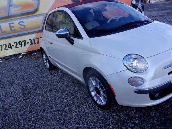 2013 Fiat 500 Lounge Convertible 46,000 Miles - cars & trucks - by... for sale in Kittanning, PA – photo 6