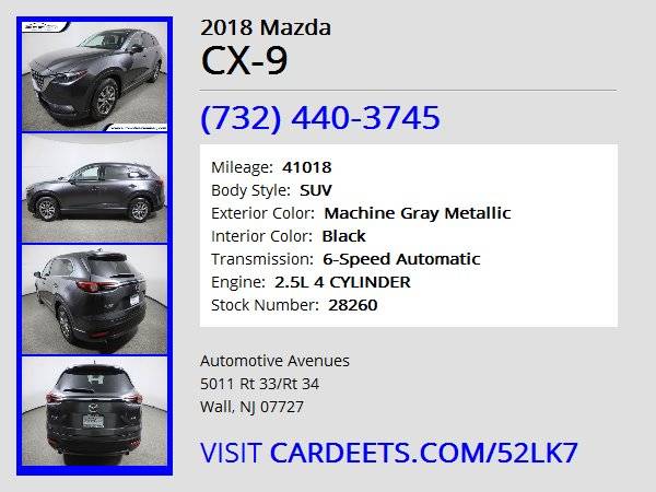 2018 Mazda CX-9, Machine Gray Metallic - - by dealer for sale in Wall, NJ – photo 22