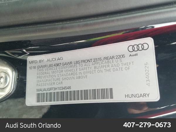 2017 Audi A3 Premium SKU:H1034546 Sedan for sale in Orlando, FL – photo 16