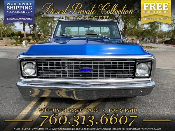 1972 Chevrolet c10 Short Bed FULLY RESTORED 454 Pickup is clean for sale in Palm Desert , CA – photo 3