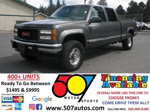 1999 GMC Sierra 2500 Crew Cab 4dr 154 5 WB 4WD - - by for sale in Roy, WA – photo 2