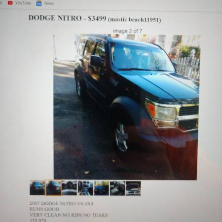 2007 Dodge nitro SXT 4 WHEEL DRIVE for sale in Mastic Beach, NY – photo 2