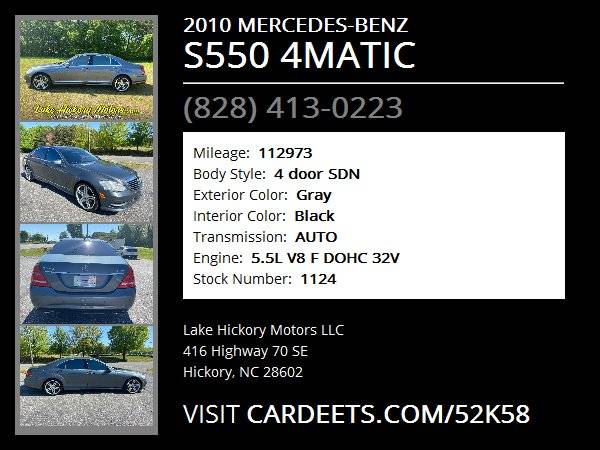 2010 MERCEDES-BENZ S550 4MATIC - - by dealer - vehicle for sale in Hickory, NC – photo 22