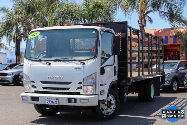 2017 Isuzu NRR Diesel RWD Dually Utility Flat Bed Work Truck - cars... for sale in Fontana, CA – photo 3
