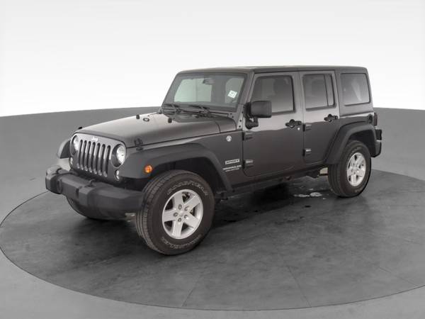 2017 Jeep Wrangler Unlimited Sport SUV 4D suv Black - FINANCE ONLINE... for sale in Palmdale, CA – photo 3