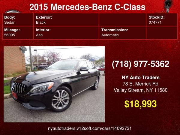 2015 Mercedes-Benz C-Class 4dr Sdn C300 Sport 4MATIC for sale in Valley Stream, NY – photo 24