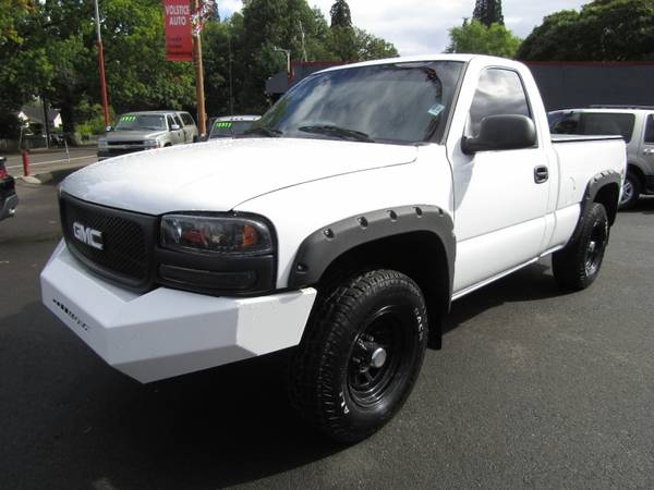 2002 GMC Sierra 1500 Reg Cab 4x4 WHITE Lifted Bumpers WOW ! for sale in Milwaukie, OR – photo 2