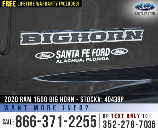 2020 RAM 1500 BIG HORN 4WD Push to Start - Camera - Homelink for sale in Alachua, GA – photo 9