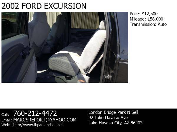 2002 FORD EXCURSION - - by dealer - vehicle automotive for sale in Lake Havasu City, AZ – photo 6