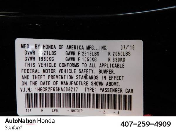 2017 Honda Accord Sport SKU:HA008217 Sedan for sale in Sanford, FL – photo 16
