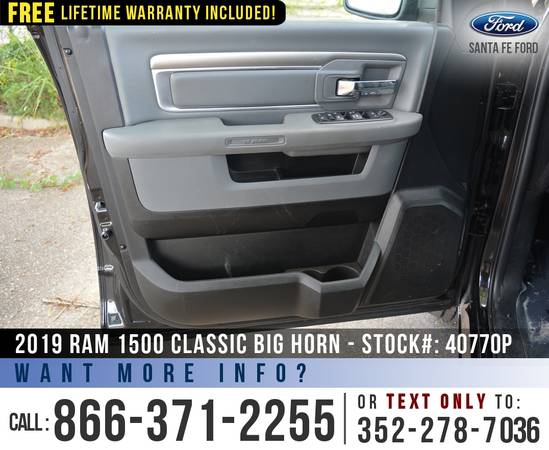 *** 2019 RAM 1500 CLASSIC BIG HORN *** Touchscreen, Bedliner -... for sale in Alachua, FL – photo 12