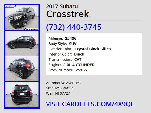 2017 Subaru Crosstrek, Crystal Black Silica - cars & trucks - by... for sale in Wall, NJ – photo 22