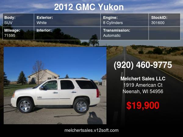 2012 GMC YUKON SLT 4WD TEXAS EDITION BCAM QUADS THIRD ROW SOUTHERN... for sale in Neenah, WI – photo 24