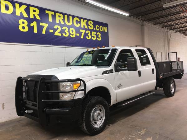 2012 Ford F-350 Crew Cab SRW 4x4 Diesel Contractor Service Flatbed for sale in Arlington, TX – photo 3