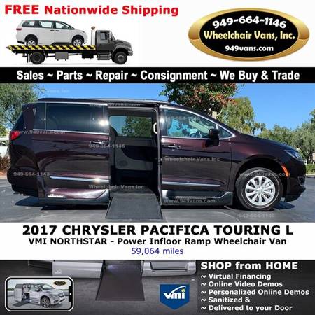 2017 Chrysler Pacifica Touring Plus Wheelchair Van VMI Northstar - -... for sale in LAGUNA HILLS, UT – photo 3