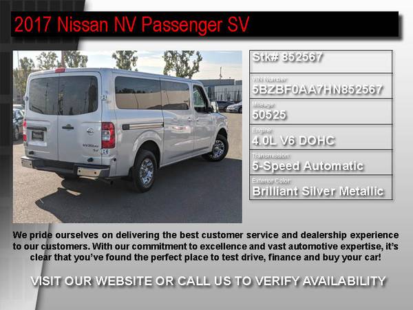 _ Nissan NV Passenger SV w/BU Camera and Navigation 17 van - cars &... for sale in Van Nuys, CA – photo 2