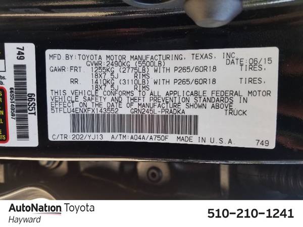 2015 Toyota Tacoma 4x4 4WD Four Wheel Drive SKU:FX143552 for sale in Hayward, CA – photo 24