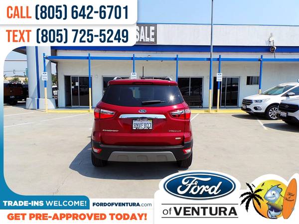317/mo - 2019 Ford EcoSport Titanium - - by dealer for sale in Ventura, CA – photo 5