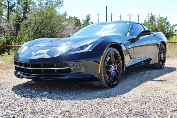 2014 CHEVROLET CORVETTE Z51 - 7 SPEED MANUAL - LOW MILES - BLK ON BLK! for sale in Liberty Hill, IL – photo 2