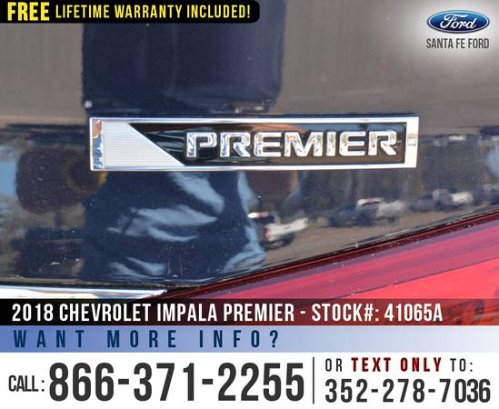 18 Chevrolet Impala Premier Onstar, Remote Start, Camera for sale in Alachua, FL – photo 10