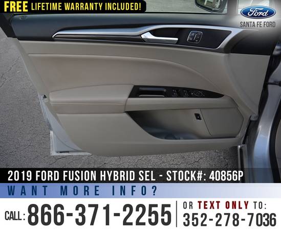 *** 2019 Ford Fusion Hybrid SEL *** ActiveX Seats - Bluetooth -... for sale in Alachua, FL – photo 11