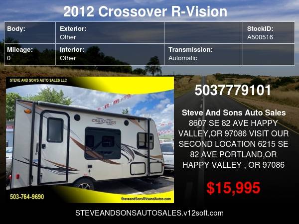 2012 Crossover R-Vision - - by dealer - vehicle for sale in Happy Valley, WA – photo 24