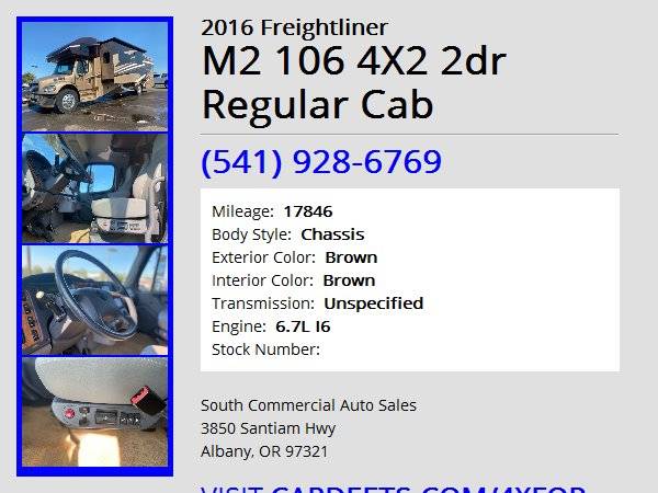 2016 Freightliner M2 106 4X2 Regular Cab - cars & trucks - by dealer... for sale in Albany, OR – photo 24