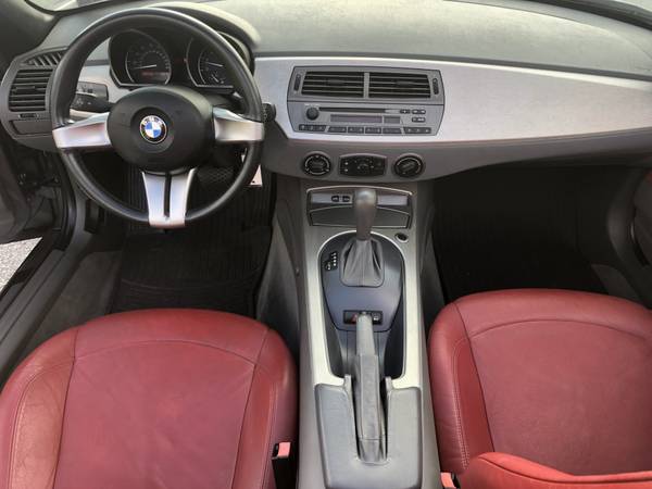 2003 BMW Z4 Automatic Grey over Red Leather Excellent Condition for sale in Palmyra, PA – photo 16