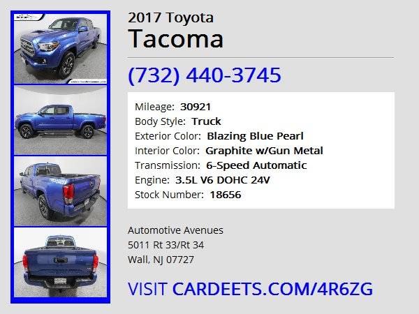 2017 Toyota Tacoma, Blazing Blue Pearl for sale in Wall, NJ – photo 22