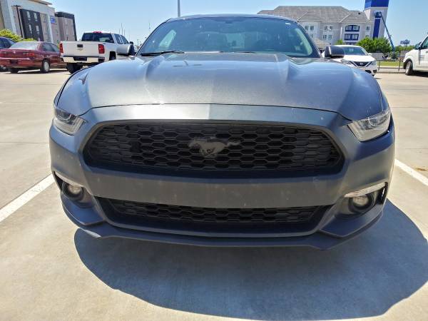 2015 FORD MUSTANG 2 3T MATTE GRAY DUAL EXHAUST ! LIKE NEW - cars & for sale in Ardmore, OK – photo 2