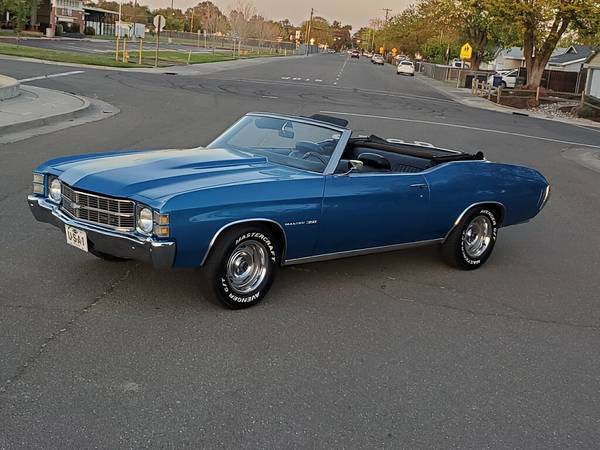 1971 convertible chevelle 350 motor, power top - - by for sale in Rio Linda, CA – photo 3