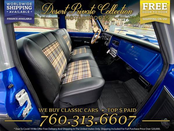 1972 Chevrolet c10 Short Bed FULLY RESTORED 454 Pickup is clean for sale in Palm Desert , CA – photo 13
